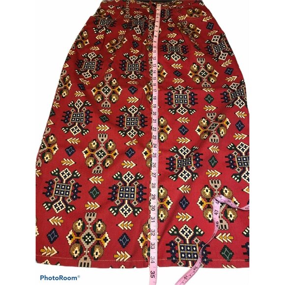 Gotcha Covered Women's Size 14 Skirt Midi Red Good Preowned Condition - Picture 7 of 10